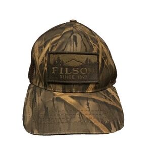 Filson Mossy Oak Shadowgrass Waxed Canvas Logger Mesh Hat Rare EUC